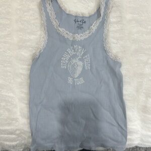 Brandy Melville Strawberry Fields Lace Tank